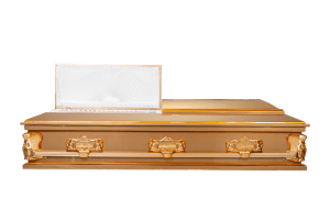 Ataúd Casiopea modelo Dorado — Funeraria El Alba