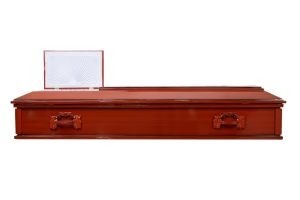 Ataúd Piramidal modelo Rojizo — Funeraria El Alba