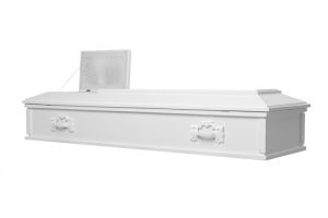 Ataúd Piramidal modelo Blanco — Funeraria El Alba