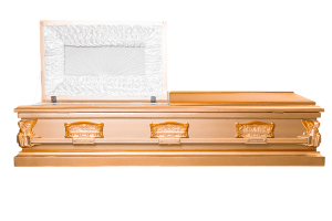 Ataúd Pérgola modelo Dorada — Funeraria El Alba