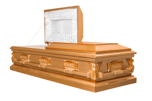 Ataúd Pérgola modelo Dorada — Funeraria El Alba